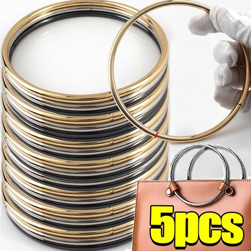1 5PCS 신형 원형 금속 핸들 용 DIY 가방 액세서리
