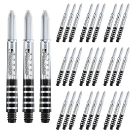 WINMAU Prism Force Clear Medium Polycarbonate Dart Stems (Shafts) - 10 sets per pack (30 dart stems in total)