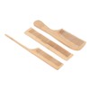 6pcs Bamboo Hair Comb Set for Barber Anti Static Heat