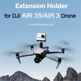 Wtohoby Panorama Camera Mouth for DJI Air 3S/Air 3 Drone with 1/4 Inch Screw Upper Adapter Compatible with Insta360 X5/DJI Action 5 Pro/Pockt 3 Series Sports Action Camera Extension Bracket