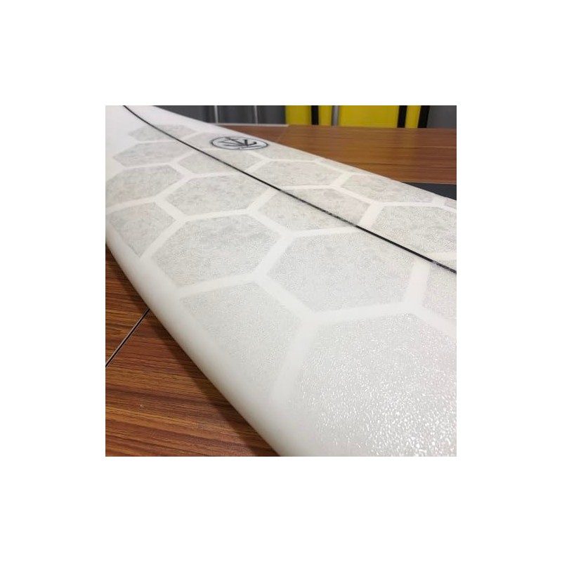 Almohadilla de tracción de surf transparente hexagonal para tabla de