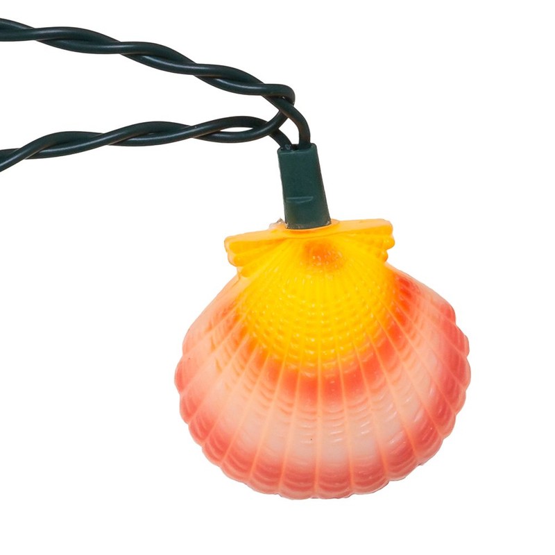 Kurt Adler UL1164 Seashell Mini Light Set, 10 Light