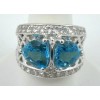 Victoria Wieck 4.72ct Swiss Blue Topaz & White Topaz Sterling