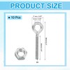 PATIKIL M5x40mm Eye Bolts, 10 Pcs Carbon Steel Threaded Eyebolt