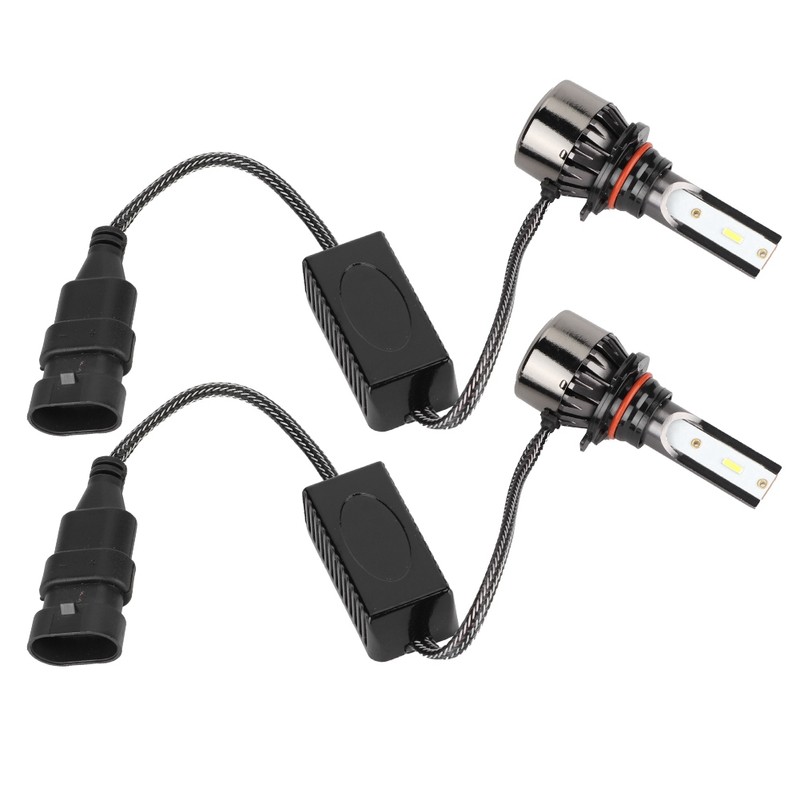 2Pcs 60W For 9005 H10 HB3 White Light Integrated Car