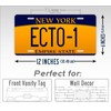 Ghostbusters Movie Prop License Plate New York ECTO-1 Novelty Auto