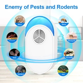 2024 Upgraded Ultrasonic Repeller 6 Packs, Indoor Ultrasonic Repellent for Roach, Rodent, Mouse, Bugs, Ant, Mosquito, Mice, Spider, Electronic Plug in Pest Control