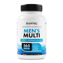 MULTIVITAMÍNICO DE HOMBRE | MANTRA Nutrition | Multivitamínico Hombre 365 Cápsulas| Fórmula Diaria y Minerales Clave | Apoya Salud General