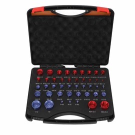 44 Piece Nut & Screw Thread Tester Size Gauge for Nuts and Bolts, Metric Nut and Screw Identification Gauge Set in Inches