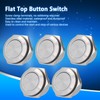 5Pcs Flat Top Button Switch Stainless Steel Waterproof Screw Terminal