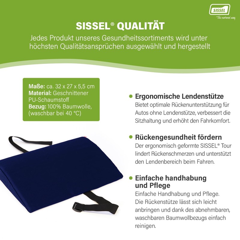 Sissel Tour Standard Lumbar Cushion for Car Seats - One