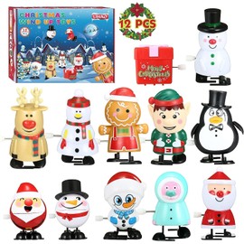 LIHAO 12PCS Christmas Wind Up Toys for Kids Party Favors, Christmas Stocking Stuffers Gifts for Grandkids