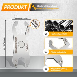 YODEN Stainless Steel Gas Bottle Key, Multi Function Gas Bottle Key, with Strong Magnet and Bottle Opener, Outdoor Gas Key, Gas Regulator Key