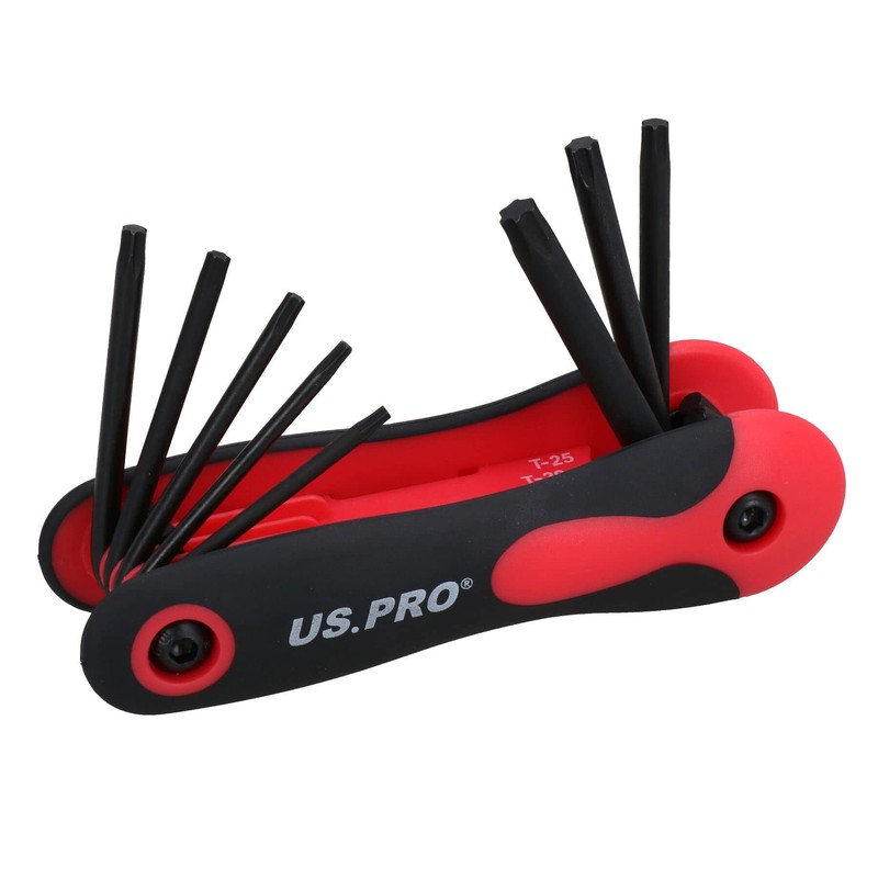 AB Tools 3pc Folding Ball Ended Allen Hex Star Torx