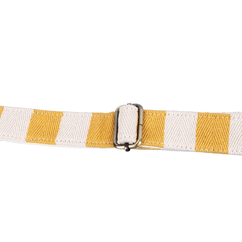 Ukulele Strap Cotton Adjustable Grid Pattern Hole Free Installation Belt