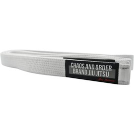 Chaos and Order Premium Jiu-Jitsu Rank Belt - A5 - White