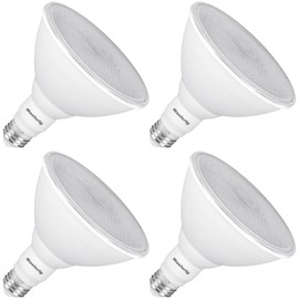 Maelsrlg PAR38 LED Flood Light Bulbs Outdoor, 18W (120W Equivalent), Warm White 3000K, Dimmable Weatherproof E26 Base Outdoor Flood Lights for Porch, Yard, Garage, 1800LM, 4 Pack