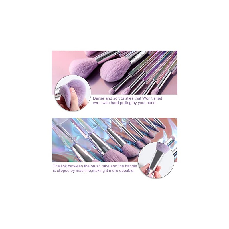 oneleaf Brochas de Maquillaje 10 Piezas Kit Premium de Cerdas