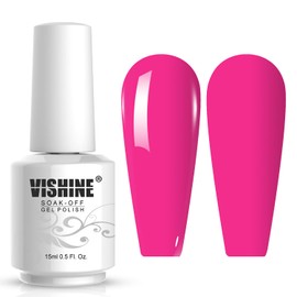 Vishine Soak-Off UV LED Gel Polish Nail Art Manicure Lacquer Hot Pink(099)