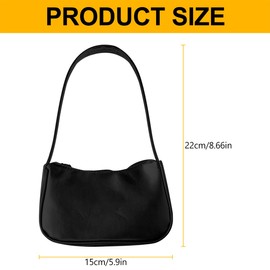 Lotsdonxia Women's Vintage Leather Shoulder Bag – Exquisite Handbag for Shopping, Travel & Casual Outings, Stylish Underarm Clutch for Parties, Birthdays & Daily Use (Black)