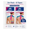 4 Physio Tapes 20 cm x 5 cm Pink/Blue/Black Shoulder