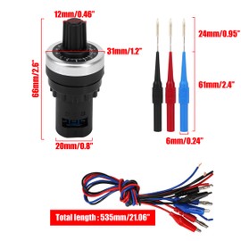 2PCS Analog Sensor Tester Automotive Sensor Simulator Tester – Vehicle Circuit Diagnose Tool, Adjustable Resistor Signal Generator, Premium Durable and Wear-Resistant Material Repair Set