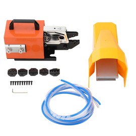HOTSTORE Pneumatic Crimping Machine Am-10,Air Powered Wire Terminal Pneumatic Crimper Plier Machine Crimping Up to 16mm² with 5 Optional Die Sets for Various Kinds of Terminals