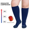 PUTUO Large Calf Flight Socks: Plus Size Compression Sock for