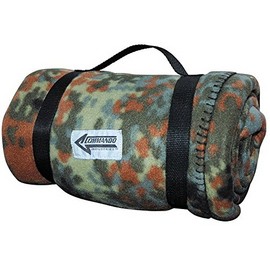BW Fleece Blanket Polar Fleece for Outdoor Camping + Gold-Plated Lucky Scent (BW Camouflage Colour), Camouflage, Camouflage