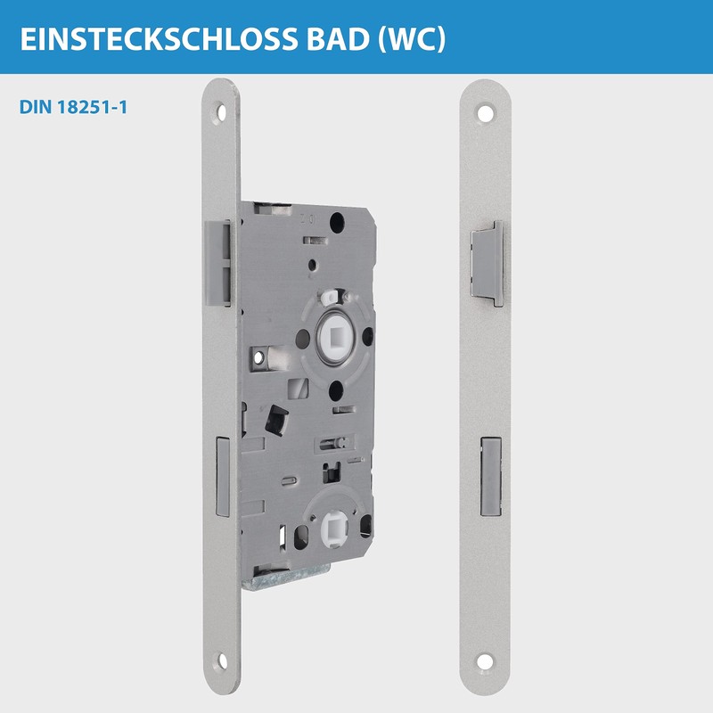 lockzz Mortice Lock Toilet Bathroom Right for Room Door Latch