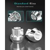 4 Chrome M12x1.5 Anti-Theft Wheel Locking Open End Lug Nut