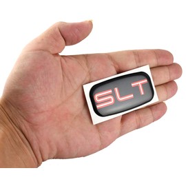 1x SLT Cab Emblem 3D Badge Nameplate Letter Logo Roof Pillar Replacement for 02-07 Yukon Suburban Sierra 03 06 (Red/Black)