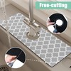Kitchen Sink Splash Guard Faucet Mat 15" X 5.5" Geometry