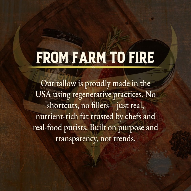 Wagyu Beef Tallow for Cooking (14 oz - Pack of