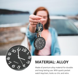 Sosoport 2 Pcs Pocket Watch Wrist Alloy Miss Quartz Watches Numerals Dial Pocket Watches