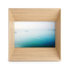 Umbra Lookout Angular Square Picture Frame for Desktop and Wall, 4"x6"(10.16x15.24cm), Natural