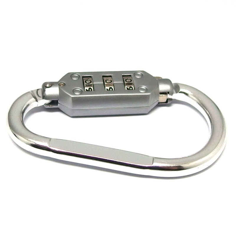 Kontec Dial-Type Lock, D-Lock, Silver, Small