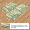 Collive Kitchen Mats for Floor Anti Fatigue, Green Abstract Non