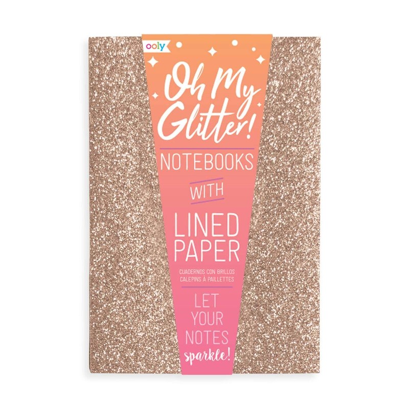 Oh My Glitter Notebooks - Set of 3 - Gold