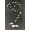 Quartz Turquoise & Quartz Crystal Lanyard, Healing Crystal Lanyard, Turquoise