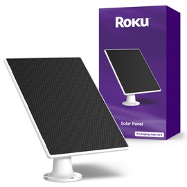 Roku Roku Solar Panel USB-C 2025 for Roku Battery Camera and Battery Plus Only - IP65 Weather Resistant Solar Charger for Driveway, Backyard, & Porch with 360 Swivel Mount - Smart Home