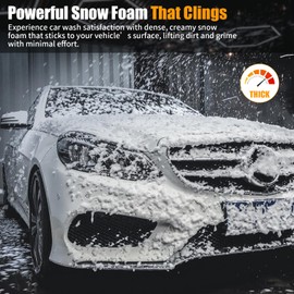 ZGJZGJ Foam Cannon for Pressure Washer - 1L Wide Mouth Car Snow Foam Cannon, 4000 PSI, Match M22 and 1/4” Quick,The Power Washer Accessories for Car Wash Cleaning, Great Gift for Car Owners