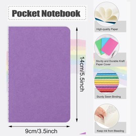 Zegrox Pocket Notebook Set Mini Lined Notebook Small notepad Lined Paper A6 Notebooks and journals 60 Pages,3.5x5.5inch, 36 Pack Colorful cover