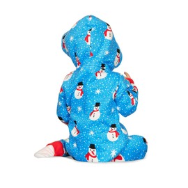 Pijama de Navidad Baby Snowman is an Island, diseño de muñeco de nieve, Muñeco de Nieve, 3-6 Meses