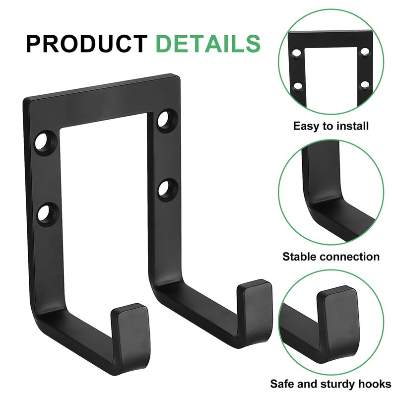 HAOCHEN 4 Pcs Heavy Duty Garage Hooks, Garage Storage Utility