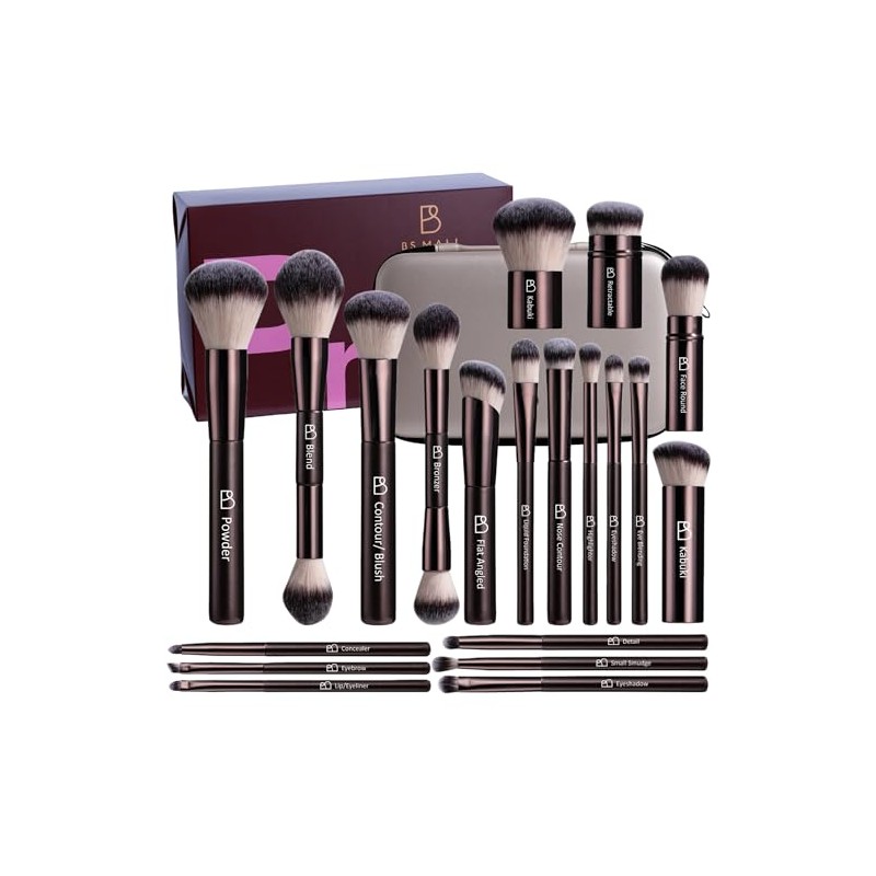Professional Makeup Brushes BS-MALL With Travel Case - Kabuki Brush
