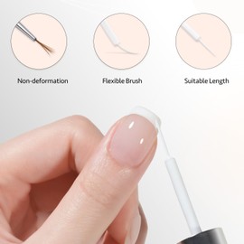 GAOY White Swirl Gel Nail Polish Art Liner, 8ml Classic Colors for Nail Paint Design with Thin Brush DIY French Manicure and Pedicure at Home