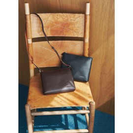 United Arrows Green Label Relaxing CIBO Faux Leather 2-Way Shoulder Clutch Bag 31326990346, Black (09).