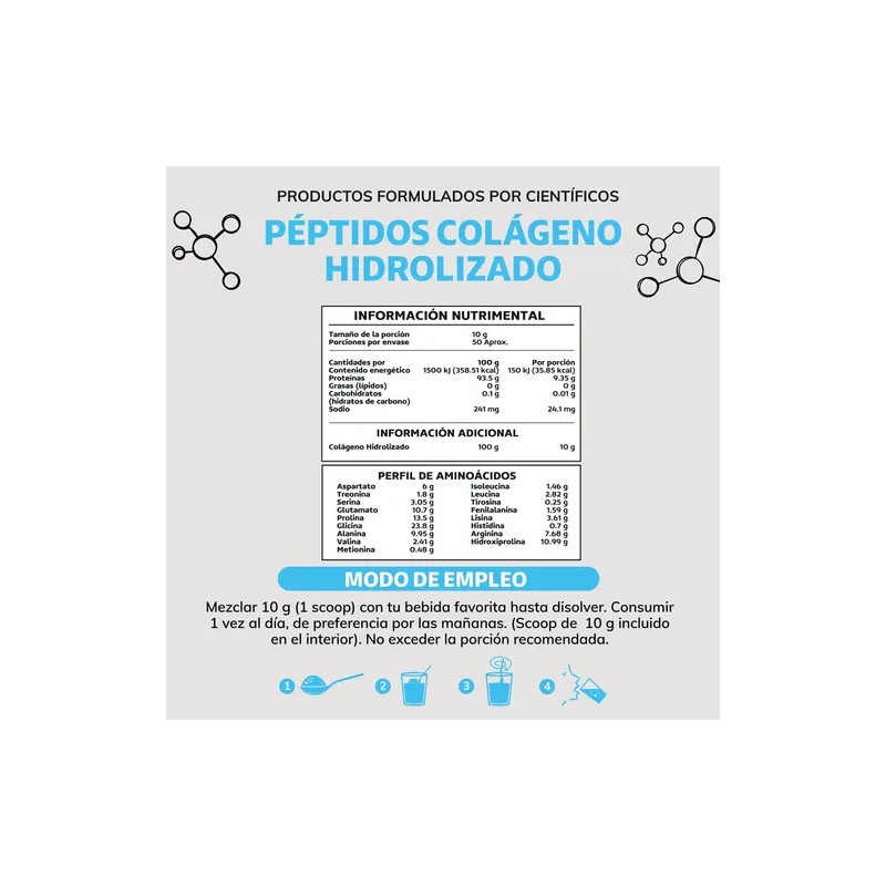 Péptidos Colágeno Hidrolizado - 500g