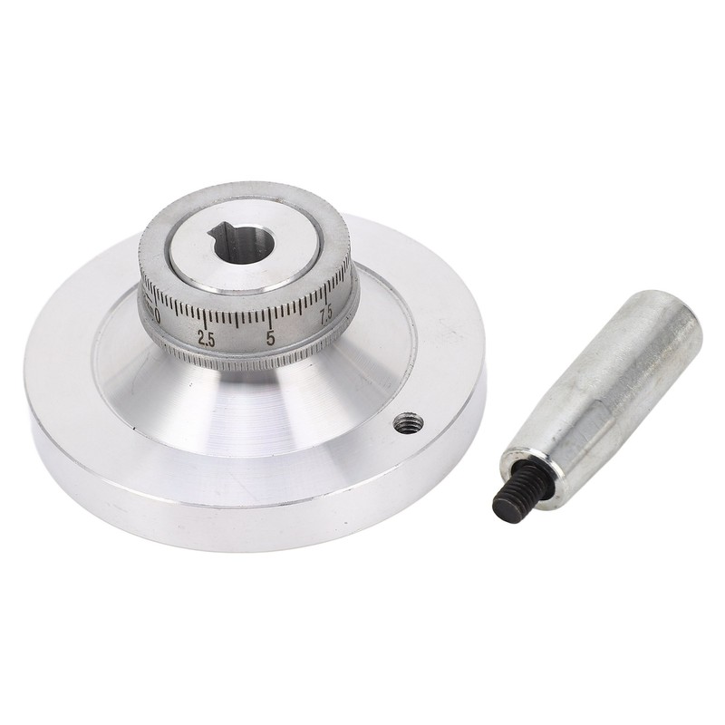 Lathe Handwheel 80mm Aluminum Alloy Hand Wheel with Crank Handle